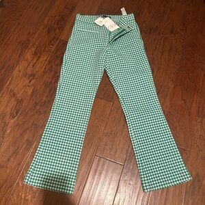 Zara Green Checkered pants